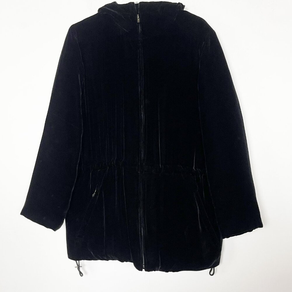 Ralph Lauren Black Label Coat Size L Large Black Velvet Puffer Vintage RARE